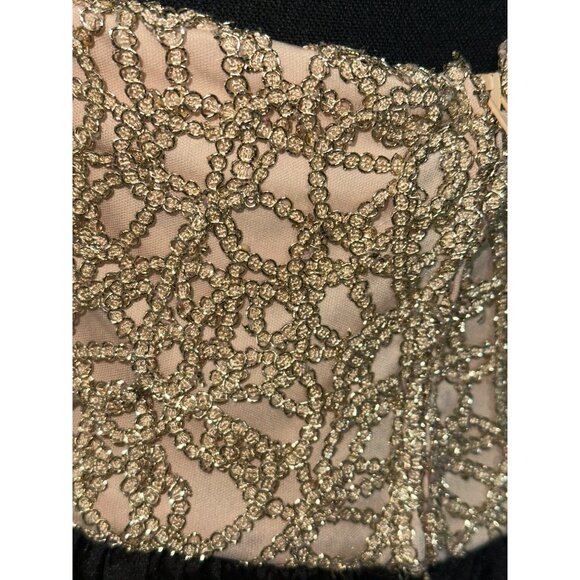 VTG B. Smart Evening Gown High-Low Hem Selena Vibes Y2K Halter Neck Intricate - Picture 9 of 14